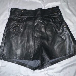 Leather shorts